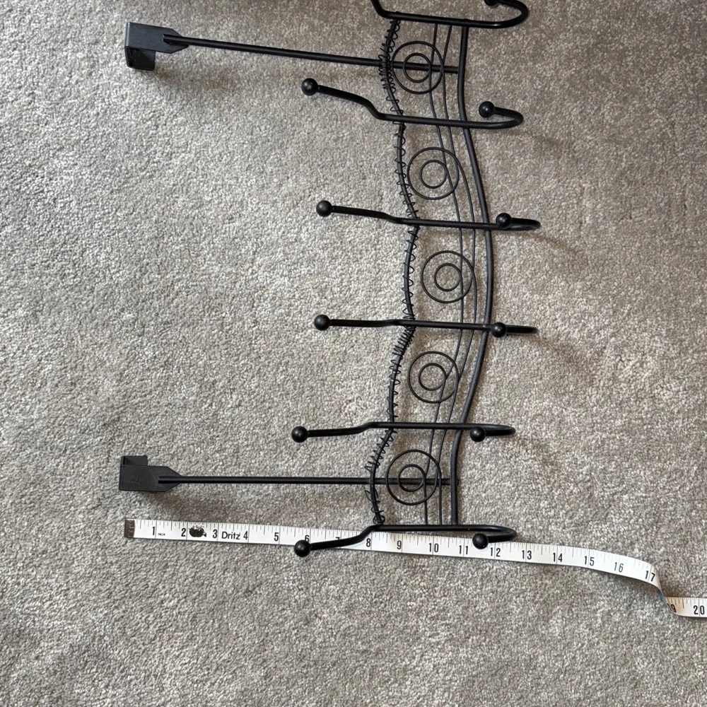 Over The Door Coat Hook Black Wrought Iron